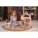 Puppet Happid Premium House "Cottage", three -story, with an extension, with furniture, a prefabricated model