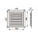 Ventilation grate Zein Lux RM1717kr, 175 x 175 mm, with a grid, metal, brown