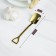 A dessert spoon made of stainless steel Magistro “shovel”, length 15.5 cm, rectangular shape, gold color
