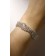 Bracelet with rhinestones "Bright" square, white color in silver, 18 size