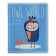 Notebook of 48 sheets in the Cute Owls cage, covered cardboard, matte lamination Soft Touch, mix