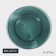 Black dining plate "Emerald", d = 27 cm, turquoise color with silver chasing