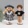 Doll Collectible couple "Lena and Seryozha, Father Clear" Set 2 pcs 21 cm