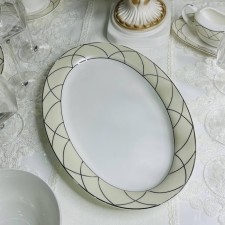 Блюдо овальное Lenardi Pandora Cream, длина 35.5 см