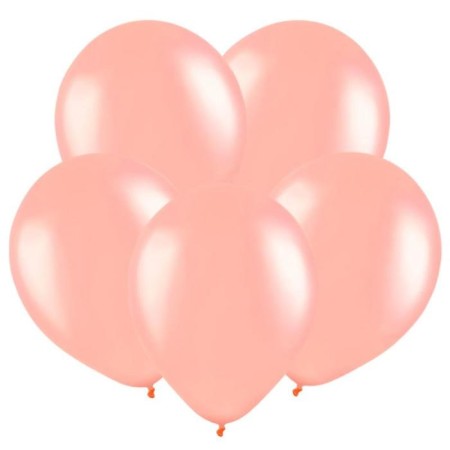 Latex ball 12 ", metal, set of 100 pcs., Pink gold