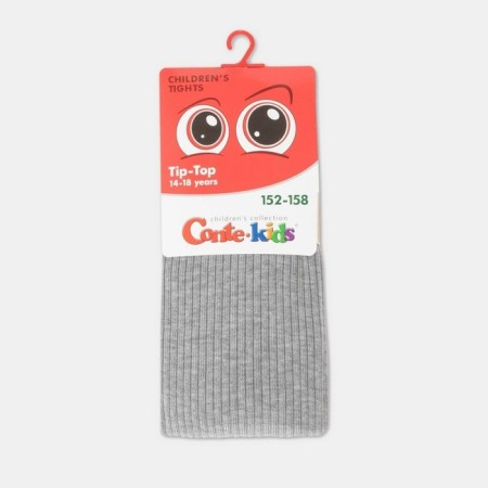 Колготки детские в рубчик Conte Kids Tip-Top, рост 158-164 см, цвет серый-1