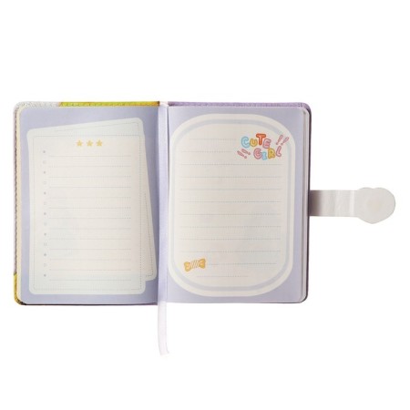 Gift notebook, A6, 100 sheets, color block, with a curly knife, PVC cover, Monster, Mix-7