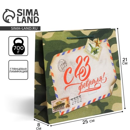 Gift Laminated Horizontal Package, Packaging, “Letter to Defender”, ML 25 x 21 x 8 cm-1