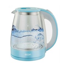 Electric kettle ECON ECO-1846ke, 1500 W, glass, 1.8 l, blue color
