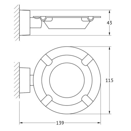 Ashtray, chrome, fbs-1