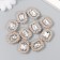 Decor for creativity plastic, rhinestones "octagonal medallion" nr 10 pcs white 1.8x2.4 cm