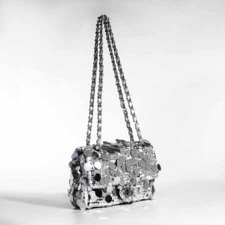 Bag-clate on fasteners, silver color-3