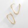 Earrings with rhinestones Xuping Classic pin, white color in gold
