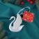 Christmas tree decoration "Beautiful swan shine" 7x8.5 cm, white