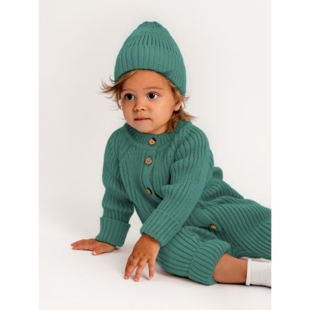 Knitted Knot Killed with a cap Amarobaby Pure Love Tot, height 56 ​​cm, green color-15
