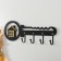 Decorative tree hooks "Key to home" Black, Mirror 4.5x40.5x14.5 cm