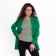 Female jacket, green color, size 44-46