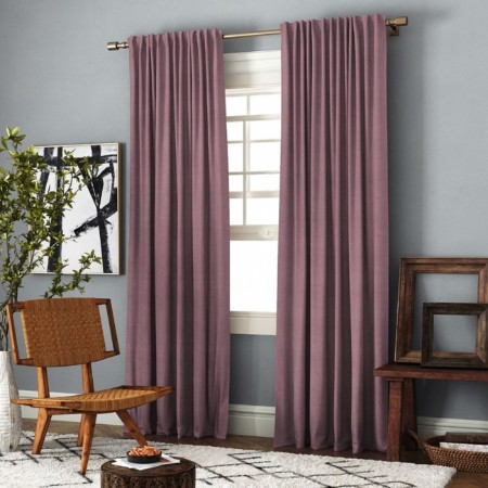 Set of curtains "Ibiza", size 200 x 270 cm - 2 pcs, picking - 2 pcs cm, lilac color