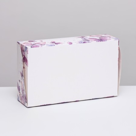 Folding box with a window for marshmallows "pastel butterflies", 25 x 15 x 7 cm-2