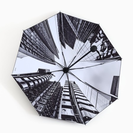 Umbrella with the internal print "Big City", 8 spokes-3