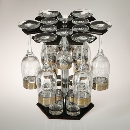 Mini-bar 18 objects champagne carousel engraving, dark 200/55/50 ml-2