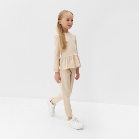 Kids (jumper, trousers) minku, beige color, height 110 cm-2