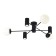 Ceiling EVOLUCE lamp. Sle1105-402-06. Raito. 6x5+60 watts, GU10+E27, 4000K, 100x100x20 cm, black color