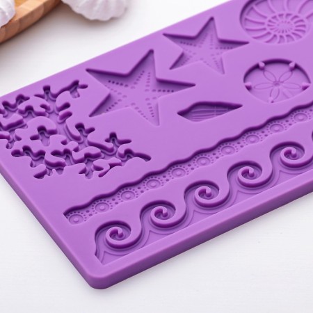 Mold Dolyana "Sea Disor", silicone, 19 × 12 cm, color mix-2