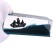 Accessory on the car panel, pirate ship, black, plastic