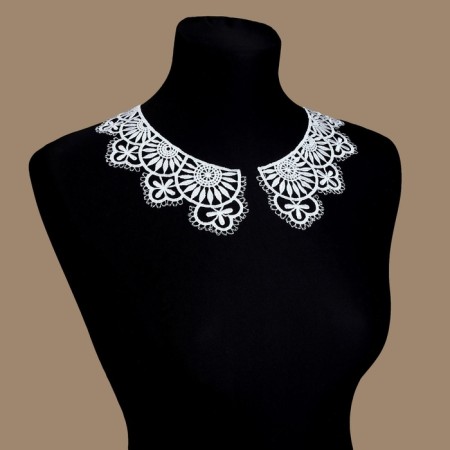 Collar sewing, guipyur, 23 × 7.5 cm, white color-5