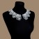 Collar sewing, guipyur, 23 × 7.5 cm, white color