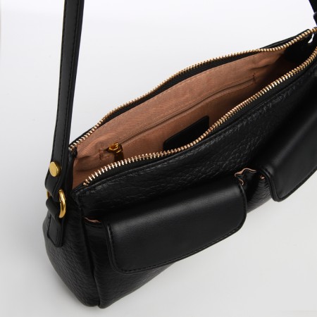 Female bag Textura, average size, black color-7
