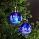 A set of Christmas tree balls "Winter landscape" 2 pcs., Battery, 1 LED, GGB glow