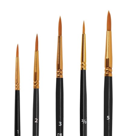 System of brushes synthetics 10 pieces, Brauberg, round; oval; flat; Liners-9