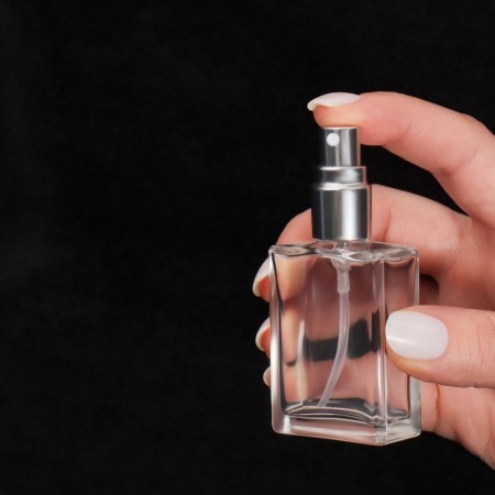 Perfume bottle, with a spray, 15 ml, silver color-14