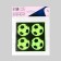 Reflective stickers "ball", d = 5 cm, 4 pcs on the sheet, color mix