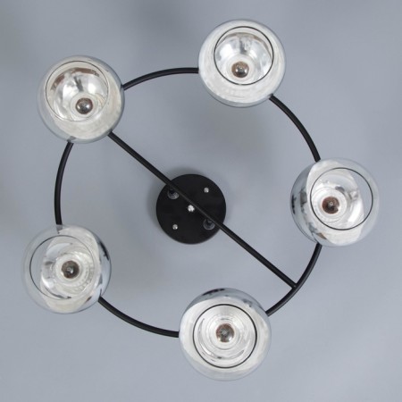 Chandelier "Drops" 5x60W E27 Black 55x55x25.5cm-3