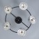 Chandelier "Drops" 5x60W E27 Black 55x55x25.5cm