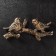 Suspended decor "A branch with two birds" bronze