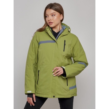 Ski jacket female, size 52, khaki color-2