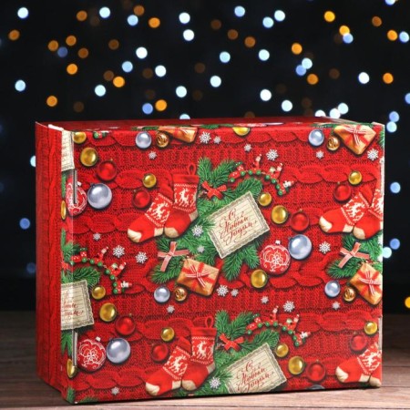 Folding box "Happy New Year!", 31.2 x 25.6 x 16.1 cm