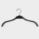 Shoulders - LADOM clothing hangers with anti -slip silicone insert, 39 × 1.2 × 19 cm, 3 pcs, black color