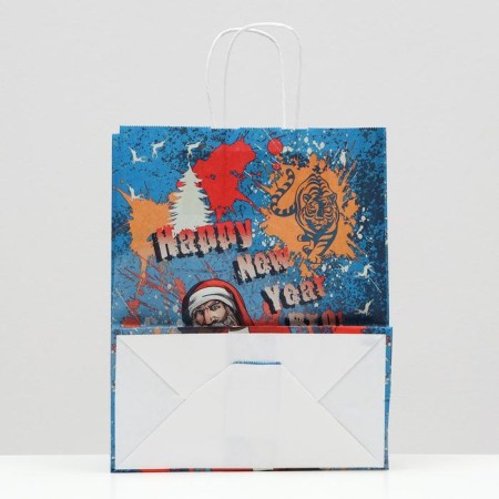 Kraft "Happy New Year Bro", 22 x 12 x 27 cm-1
