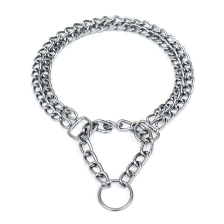 Collar - half -stain two -rowing metal, 50 cm, wire thickness 2.5 mm, black-2
