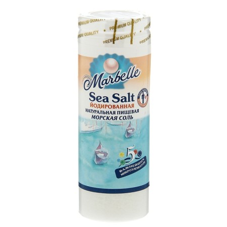 Salt Sea Pudoff Marbelle is small, grinding No. 0, iodized, 150 g