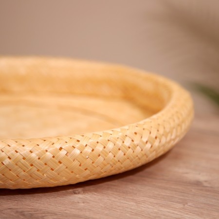 Black plate, from bamboo 40x40x6 cm-2