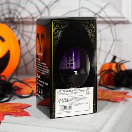 LED figure "Violet Candle" 5 × 12 × 5 cm, plastic, batteries AAAX2 (not complete), glow warm white-4