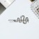 Hair clip "Snake" 6 cm, silver-black