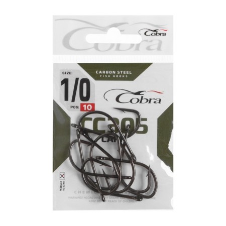 Cobra Carp hooks, series CC305, No. 01/0, 10 pcs.