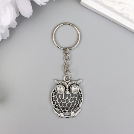 Trick Metal "Owl on the branch" Volumetric openwork 3x3x1 cm